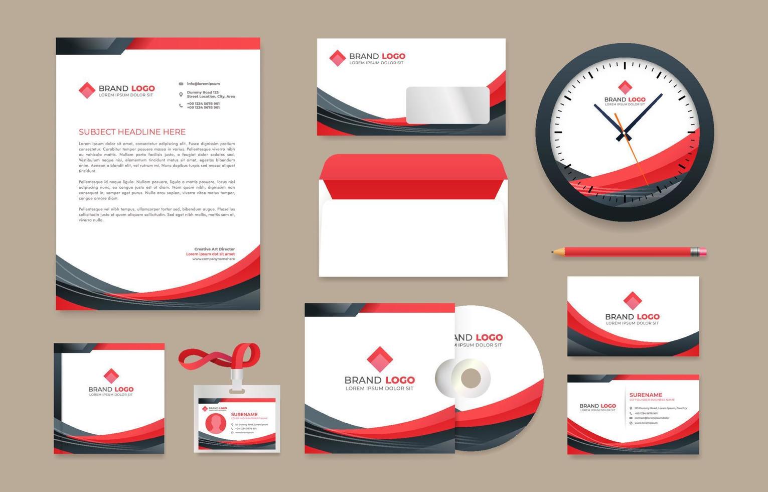 Set of Business Stationery Template vector