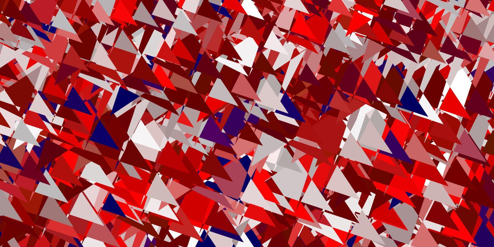 Light red vector backdrop with triangles, lines.