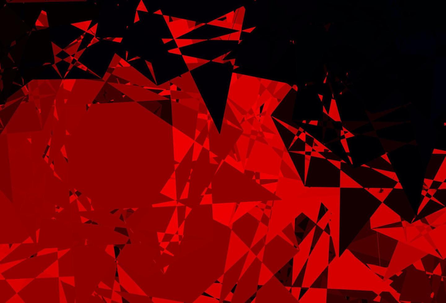 Dark Red vector background with triangles.