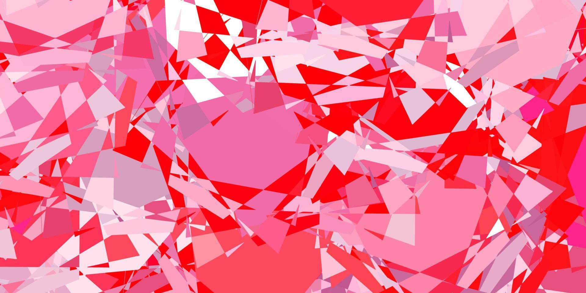 Light Red vector backdrop with triangles, lines.