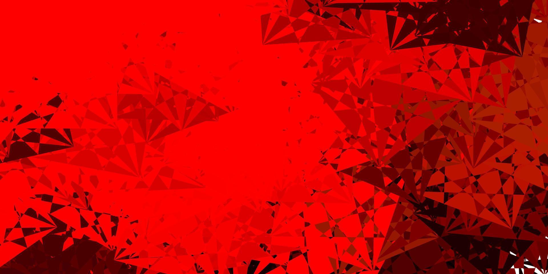 Dark Red, Yellow vector backdrop with chaotic shapes.