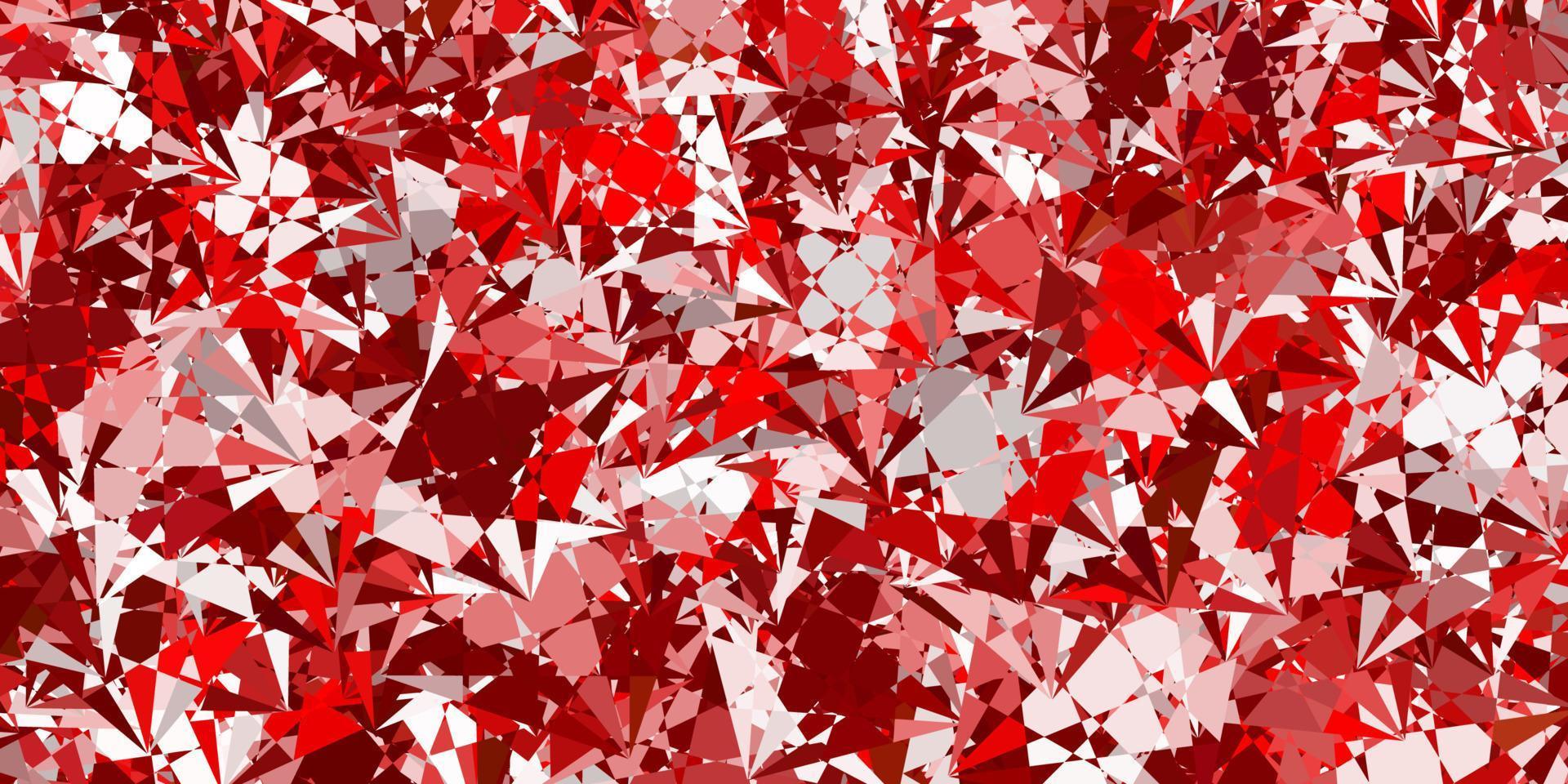 Light Red, Yellow vector background with triangles.