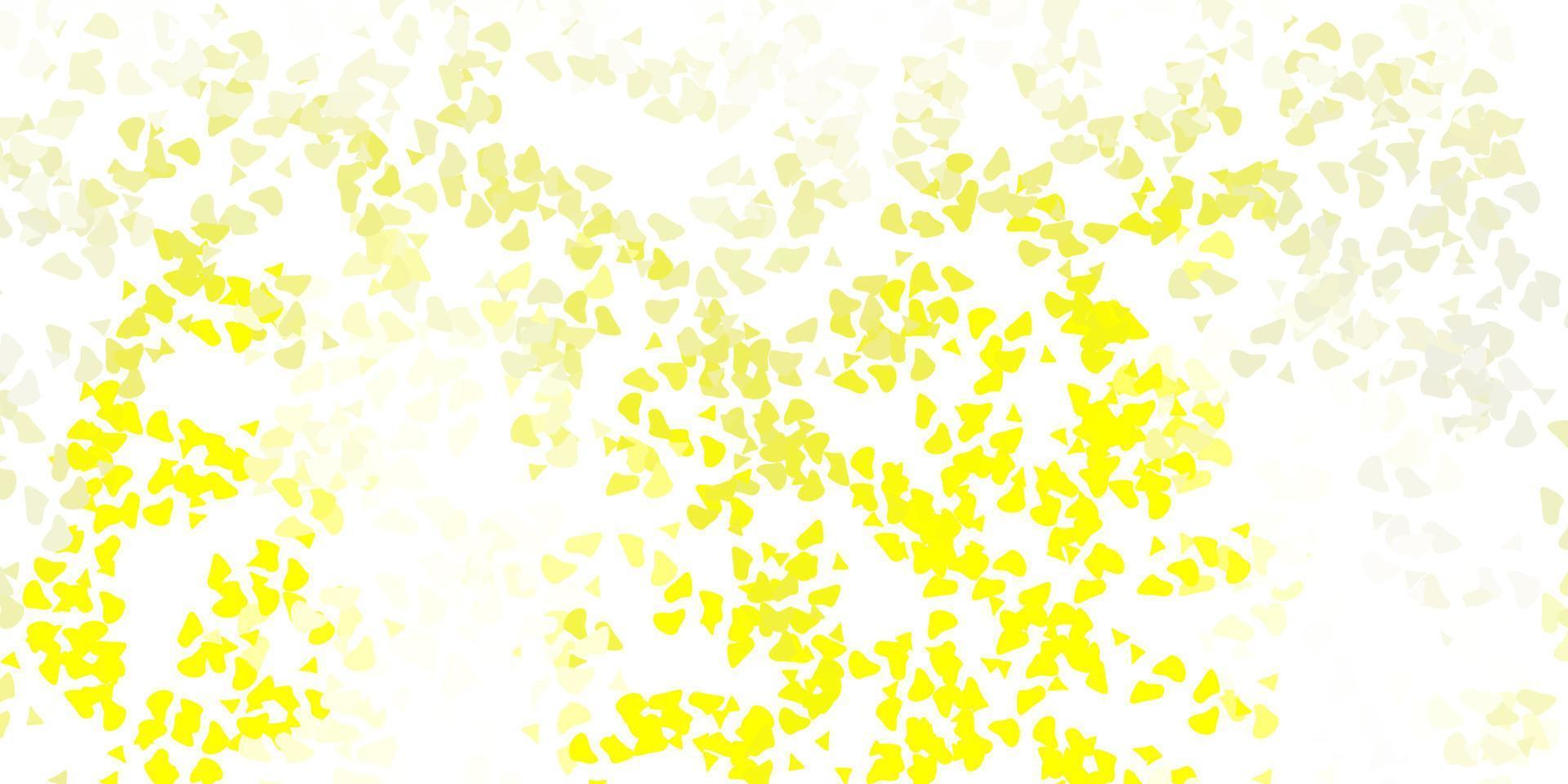 patrón de vector amarillo claro con formas abstractas.