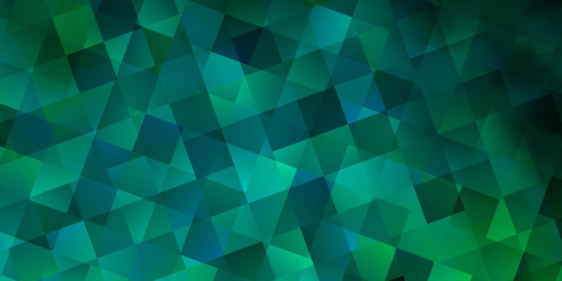 Light Green vector background with triangles, cubes.