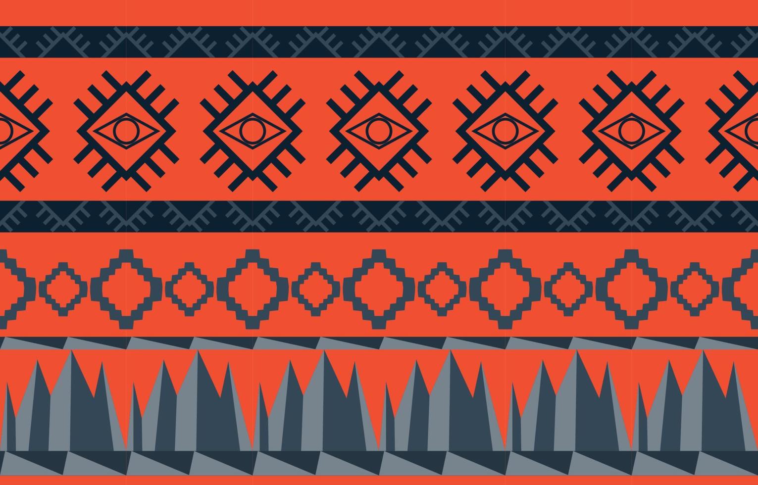 Geometric oriental tribal ethnic pattern traditional background Design for carpet,wallpaper,clothing,wrapping,batik,fabric,Vector illustration embroidery style. vector