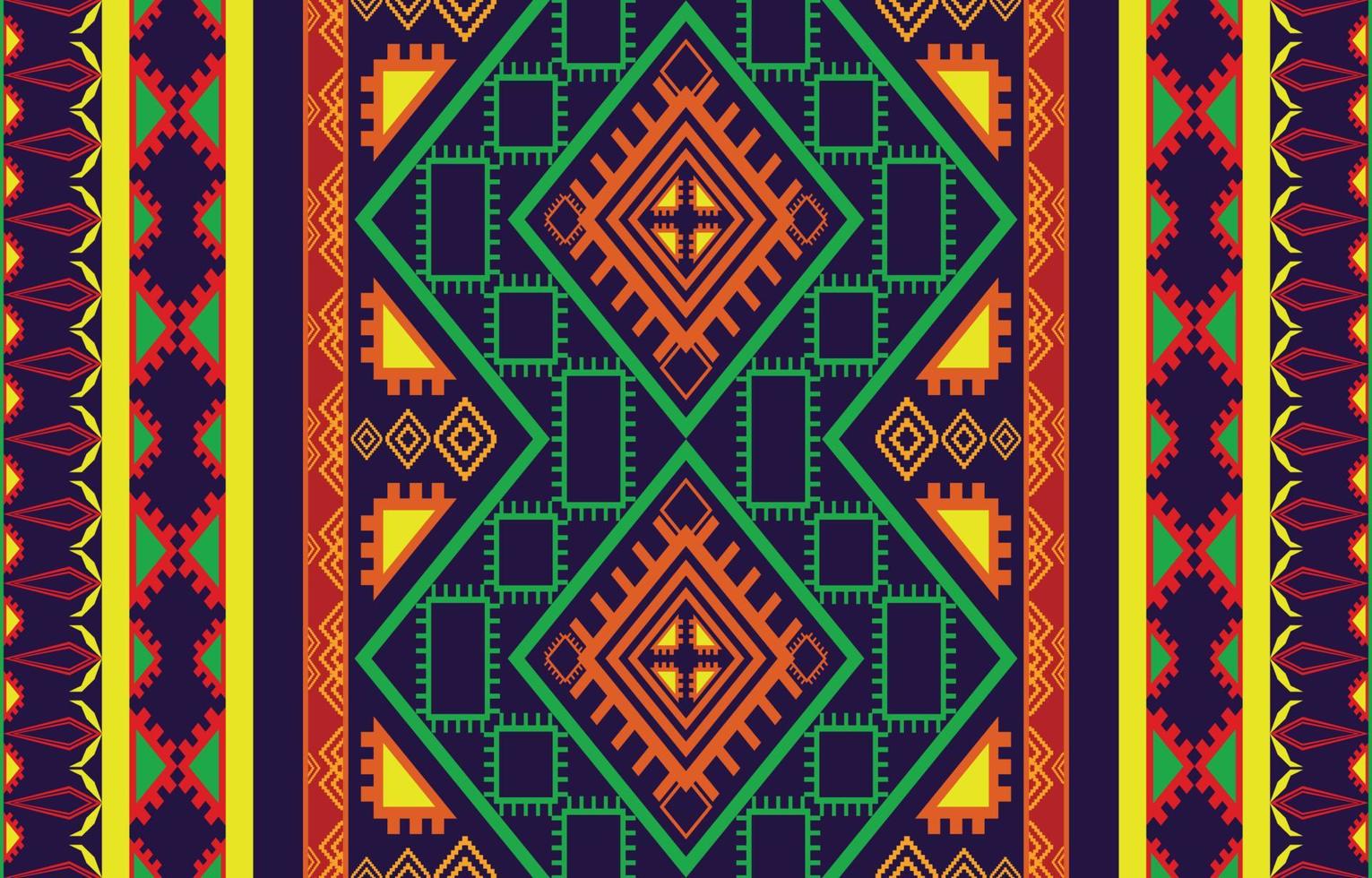 patrón étnico tribal oriental geométrico diseño de fondo tradicional para alfombra, papel pintado, ropa, envoltura, batik, tela, estilo de bordado de ilustración vectorial. vector