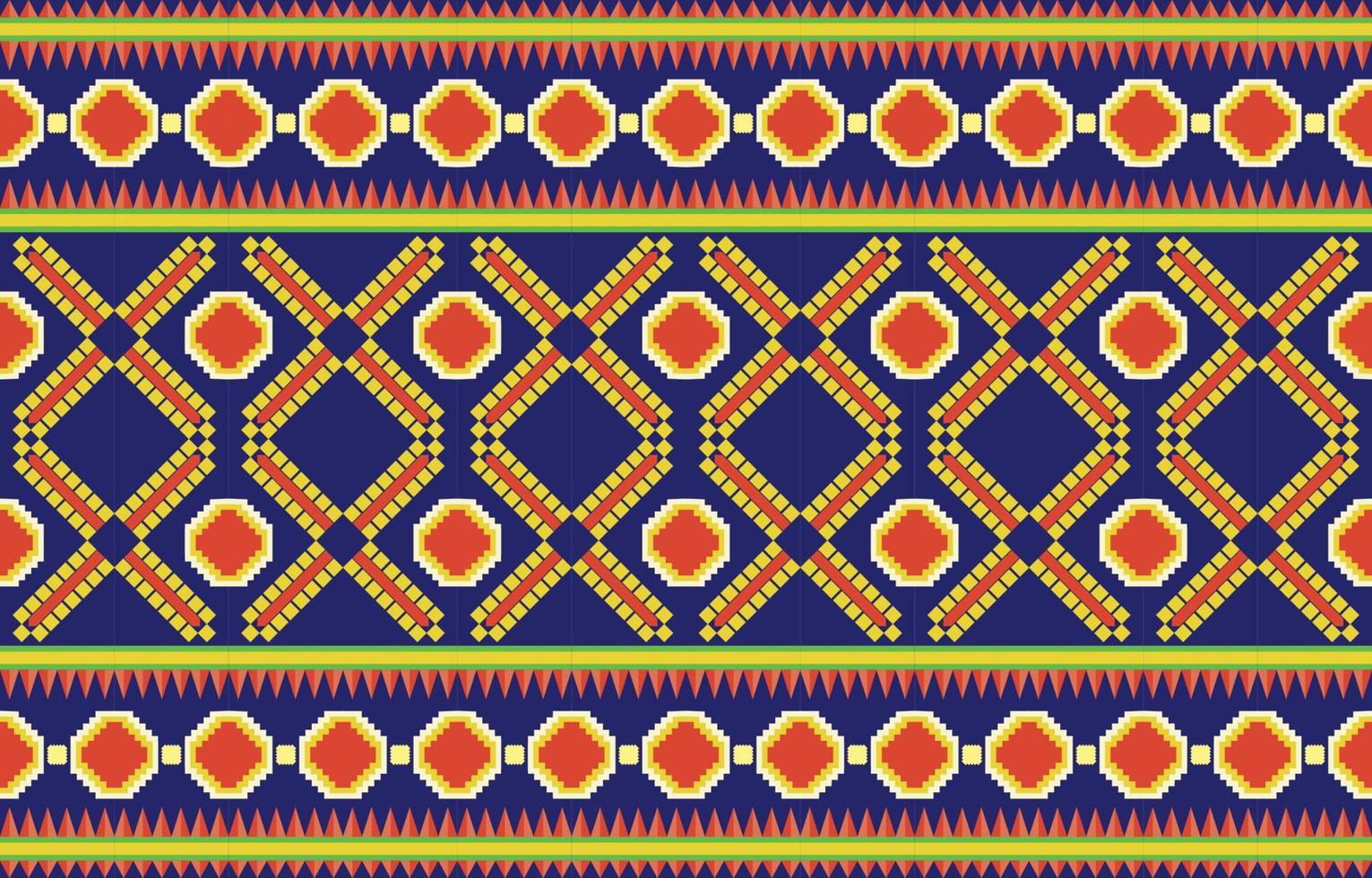 patrón étnico tribal oriental geométrico diseño de fondo tradicional para alfombra, papel pintado, ropa, envoltura, batik, tela, estilo de bordado de ilustración vectorial. vector