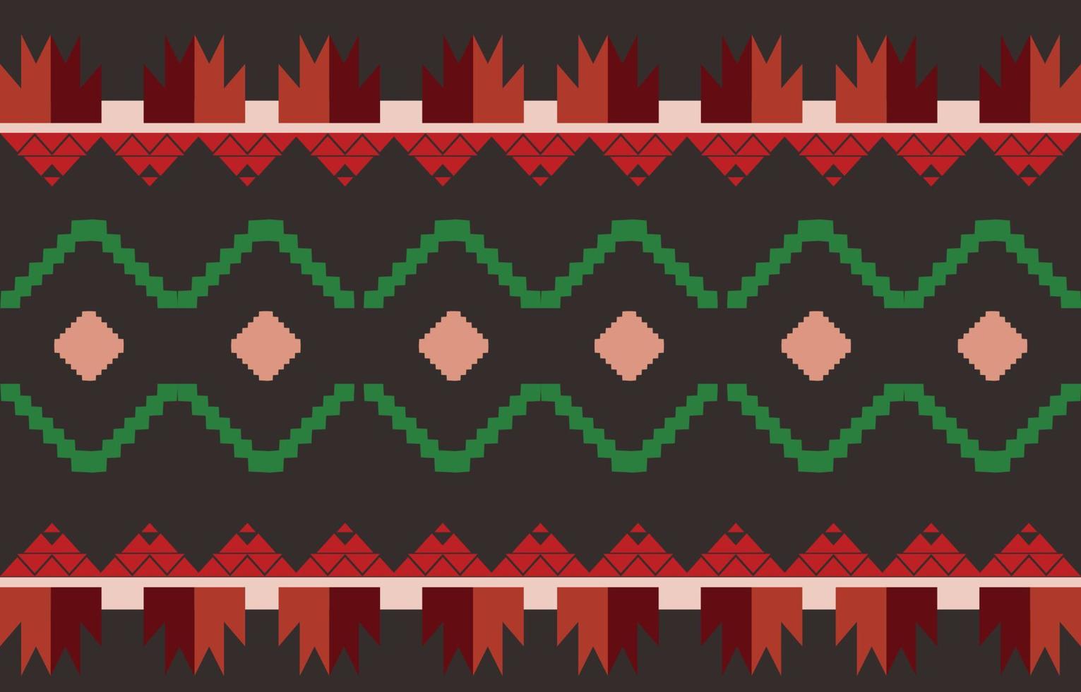 fabric ikat seamless pattern geometric ethnic traditional embroidery style.Design for background,carpet,mat,sarong,clothing,Vector illustration. vector