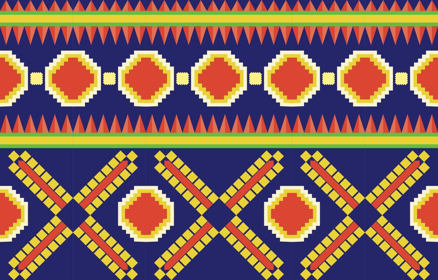 Geometric oriental tribal ethnic pattern traditional background Design for carpet,wallpaper,clothing,wrapping,batik,fabric,Vector illustration embroidery style. vector