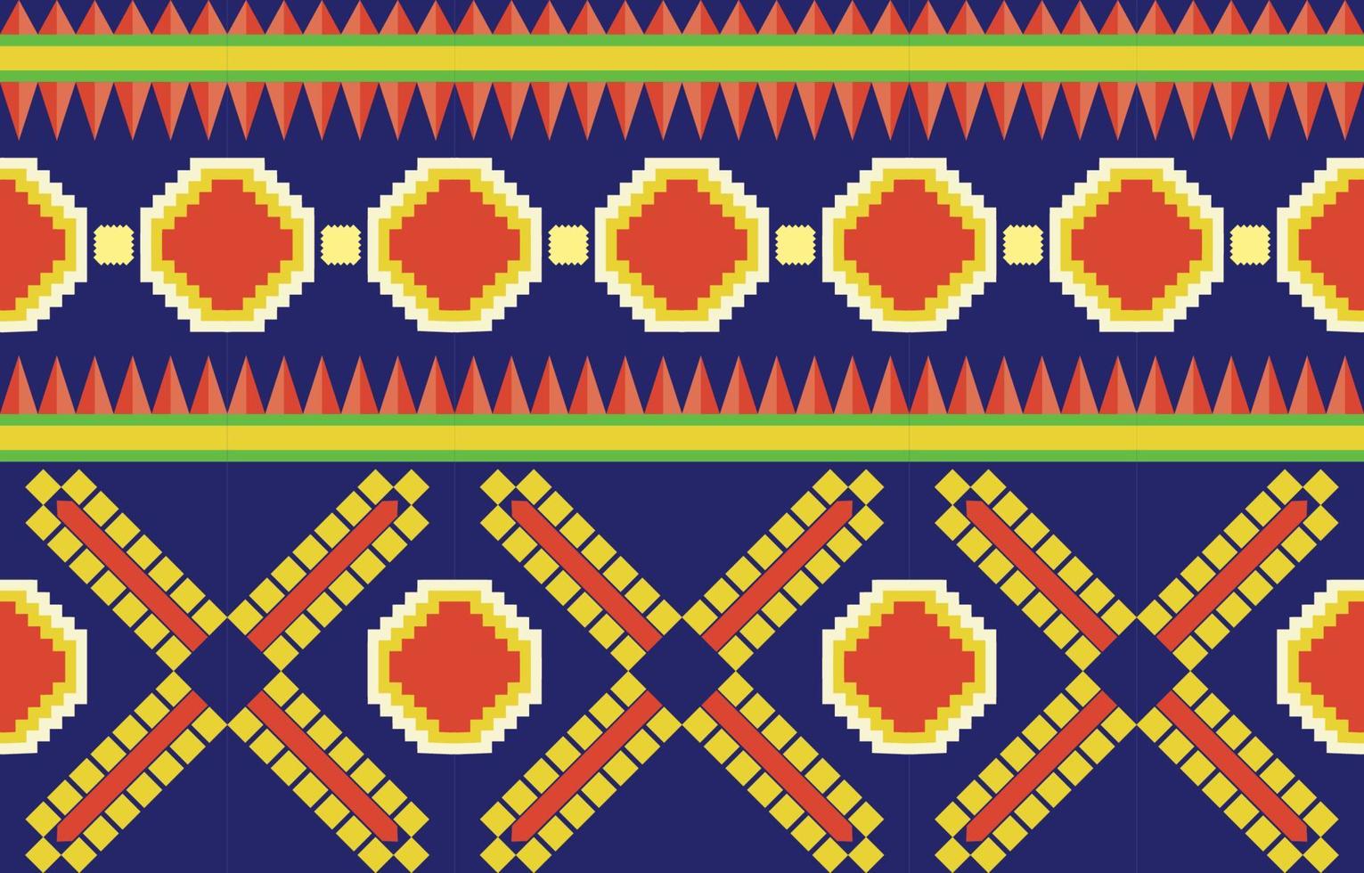 Geometric oriental tribal ethnic pattern traditional background Design for carpet,wallpaper,clothing,wrapping,batik,fabric,Vector illustration embroidery style. vector