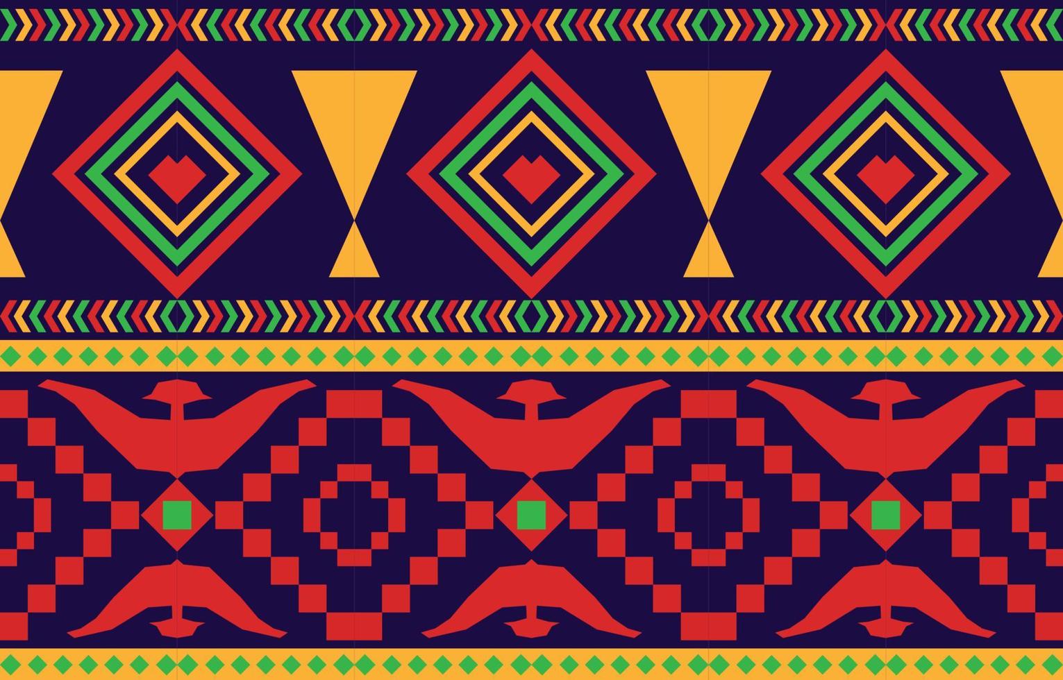 Geometric oriental tribal ethnic pattern traditional background Design for carpet,wallpaper,clothing,wrapping,batik,fabric,Vector illustration embroidery style. vector