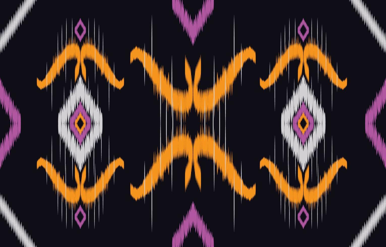 fabric ikat seamless pattern geometric ethnic traditional embroidery style.Design for background,carpet,mat,sarong,clothing,Vector illustration. vector