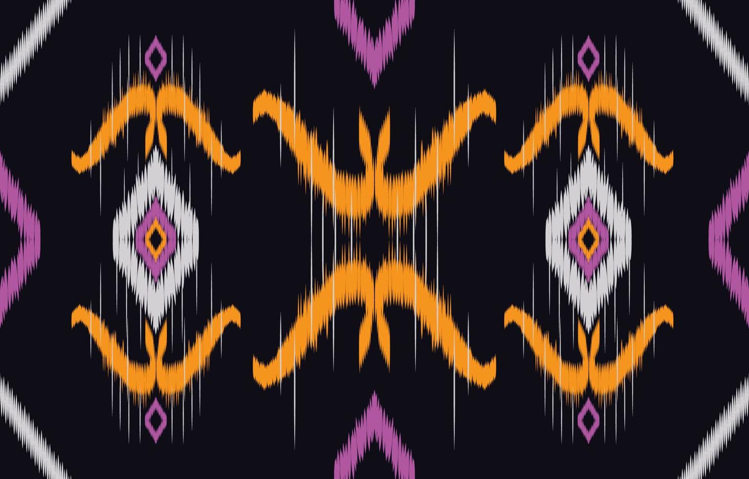 fabric ikat seamless pattern geometric ethnic traditional embroidery style.Design for background,carpet,mat,sarong,clothing,Vector illustration. vector