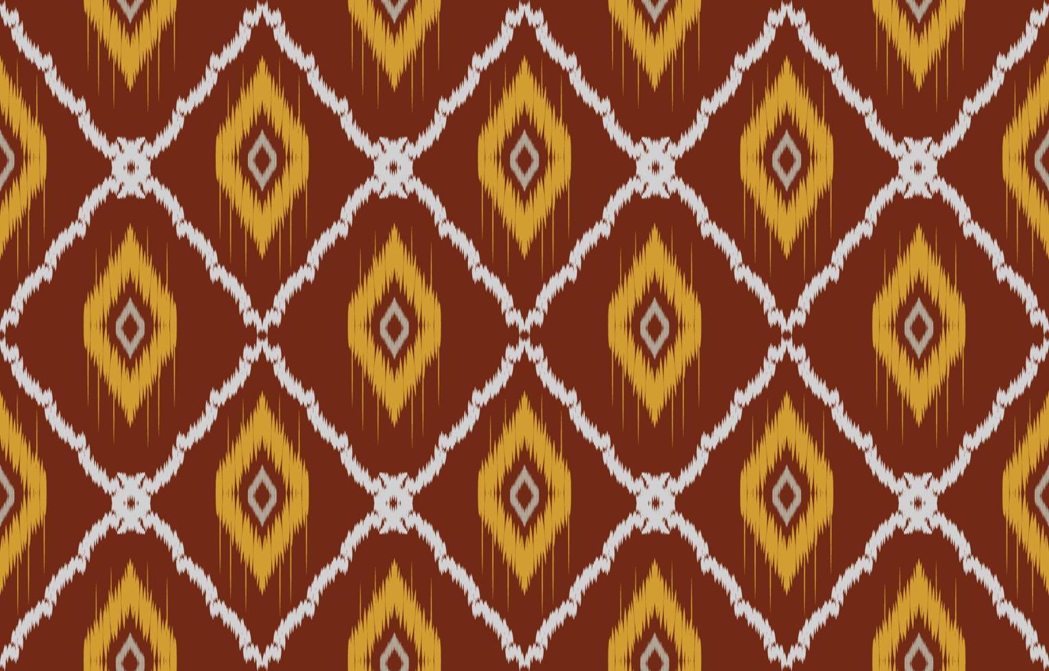 fabric ikat seamless pattern geometric ethnic traditional embroidery style.Design for background,carpet,mat,sarong,clothing,Vector illustration. vector