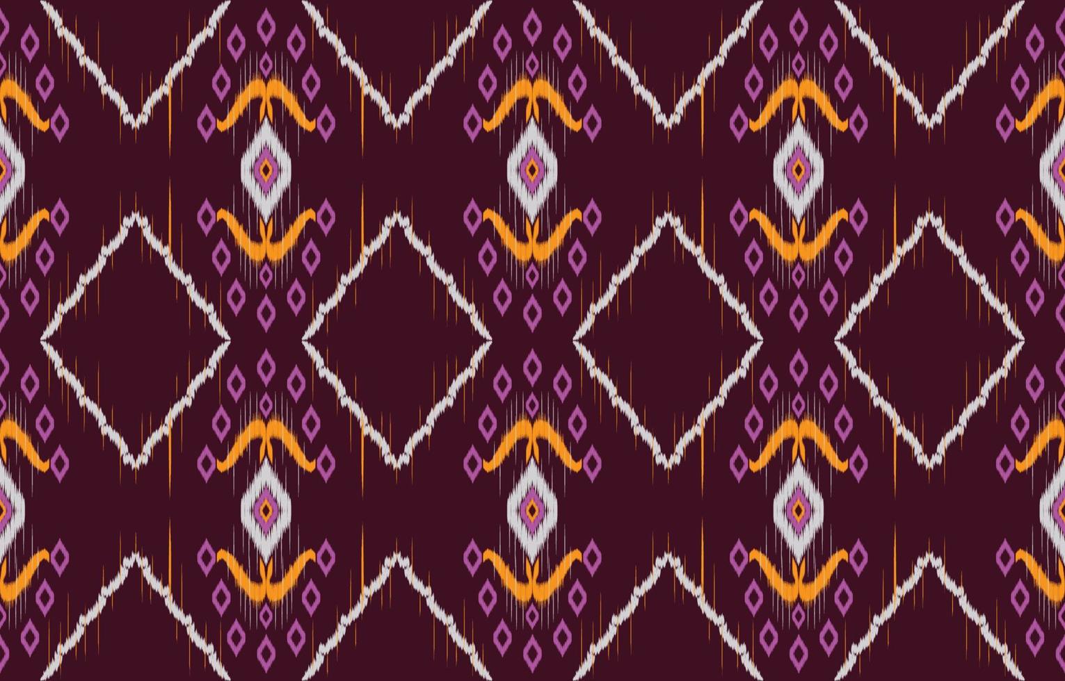 fabric ikat seamless pattern geometric ethnic traditional embroidery style.Design for background,carpet,mat,sarong,clothing,Vector illustration. vector