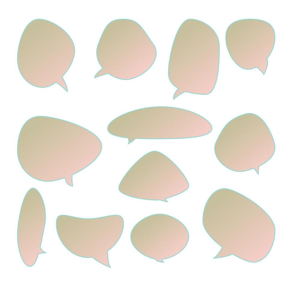 Set speech bubble on a white background, vector speaking or chat talk box , icon balloon text or communication,speak cloud for cartoon and comic, message dialog