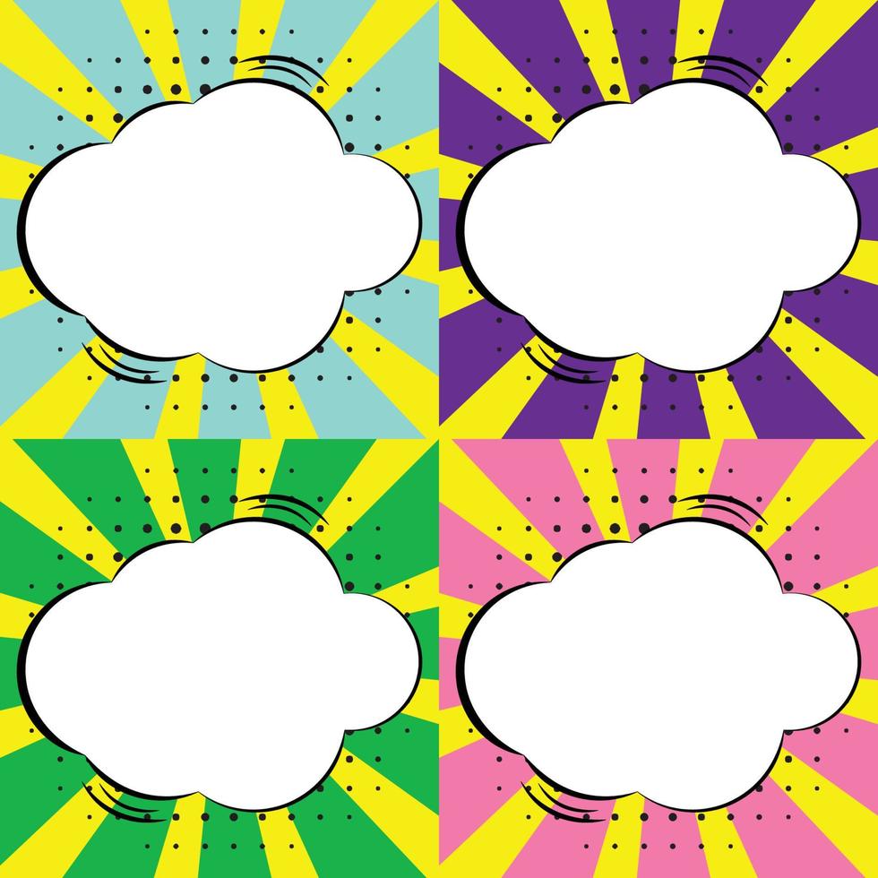 Set speech bubble on a white background, vector speaking or chat talk box , icon balloon text or communication,speak cloud for cartoon and comic, message dialog