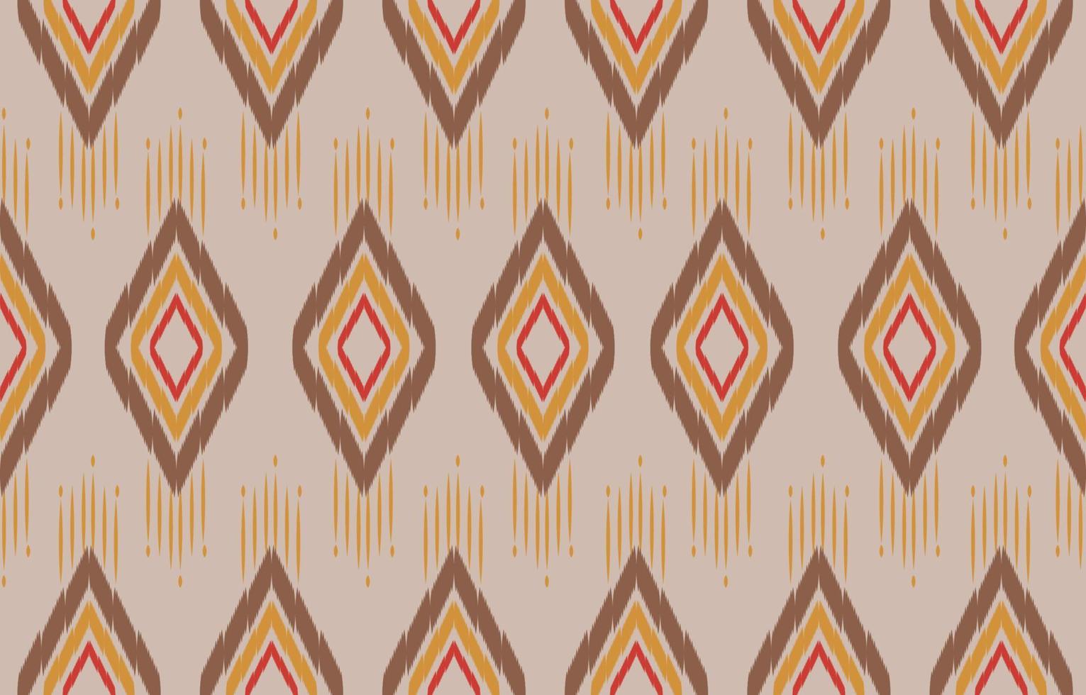 fabric ikat seamless pattern geometric ethnic traditional embroidery style.Design for background,carpet,mat,sarong,clothing,Vector illustration. vector