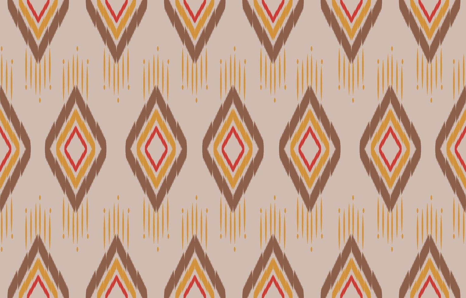 tela ikat de patrones sin fisuras estilo de bordado tradicional étnico geométrico. diseño para fondo, alfombra, estera, sarong, ropa, ilustración vectorial. vector