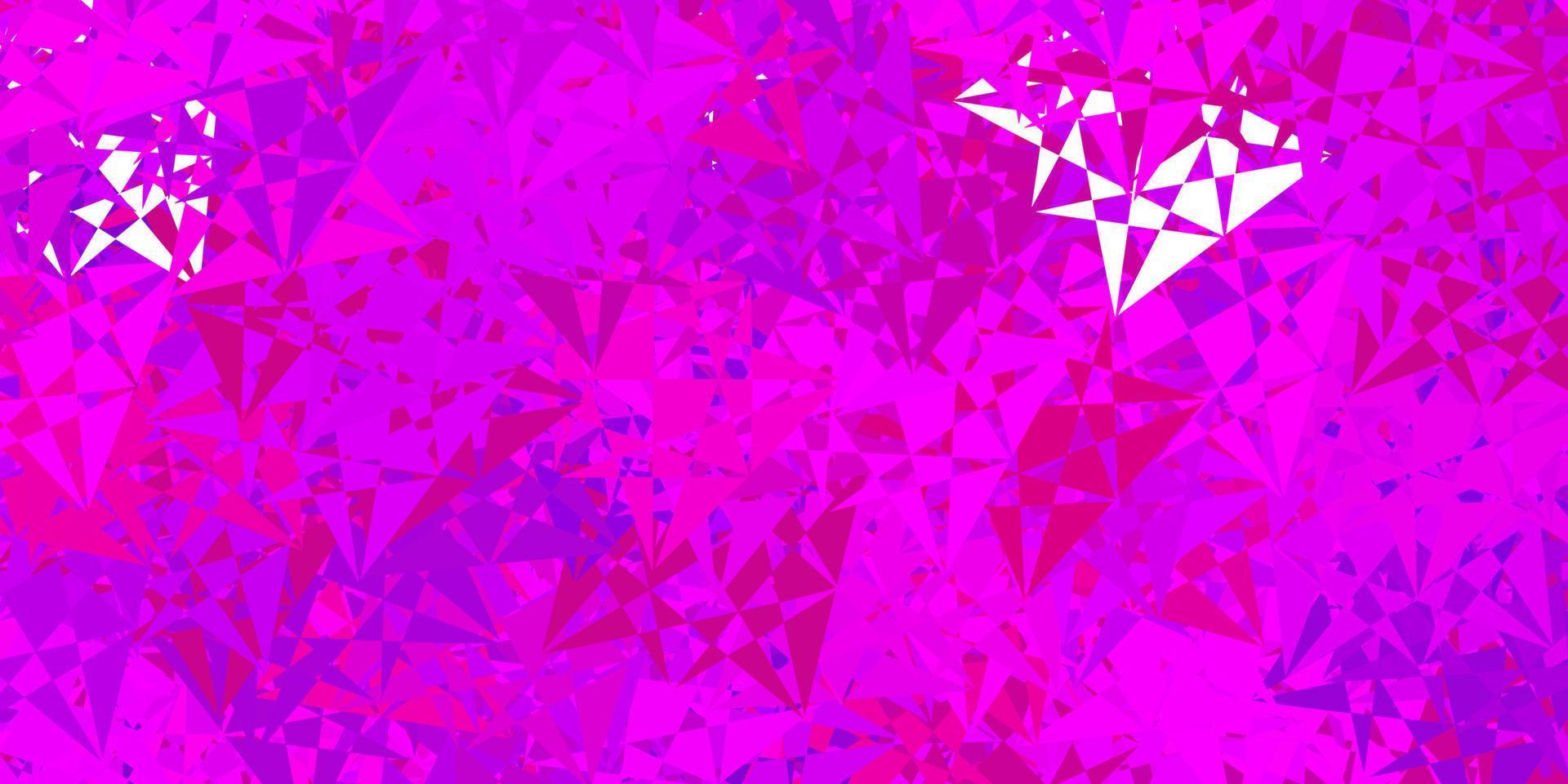 diseño vectorial de color violeta claro, rosa con formas triangulares. vector