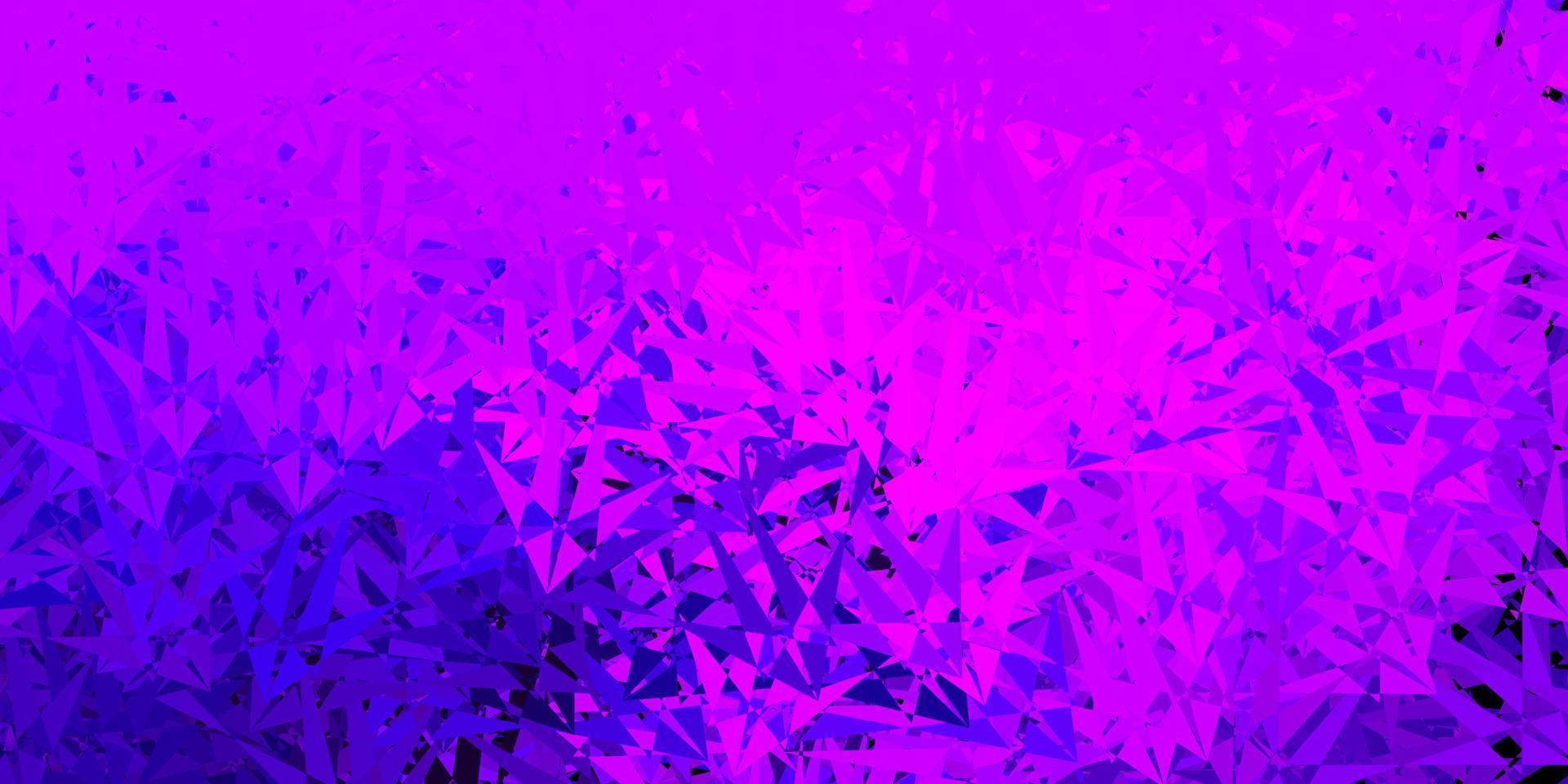 Dark purple, pink vector background with polygonal forms.