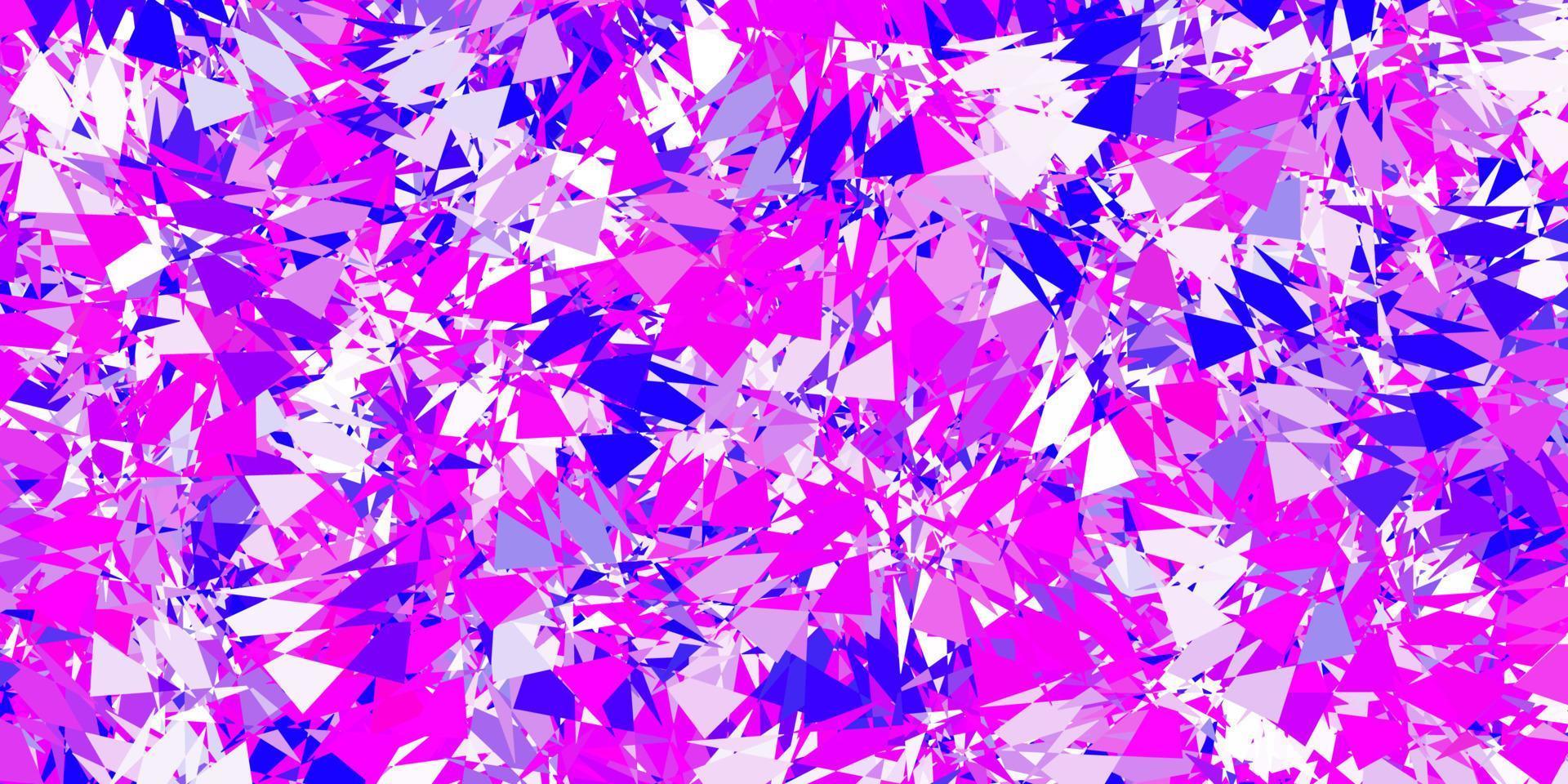 Light purple, pink vector backdrop with triangles, lines.