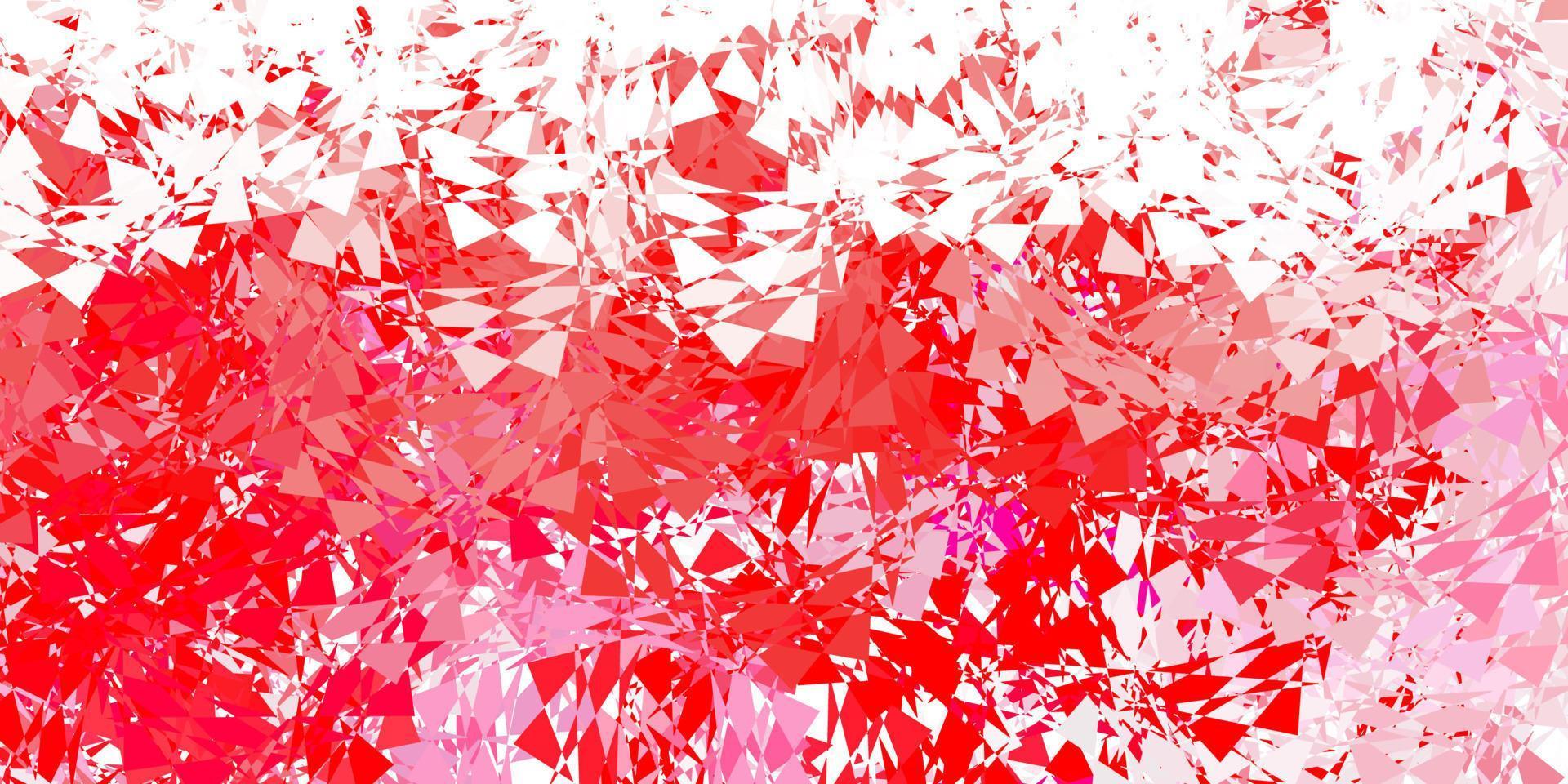 Light red vector background with triangles.