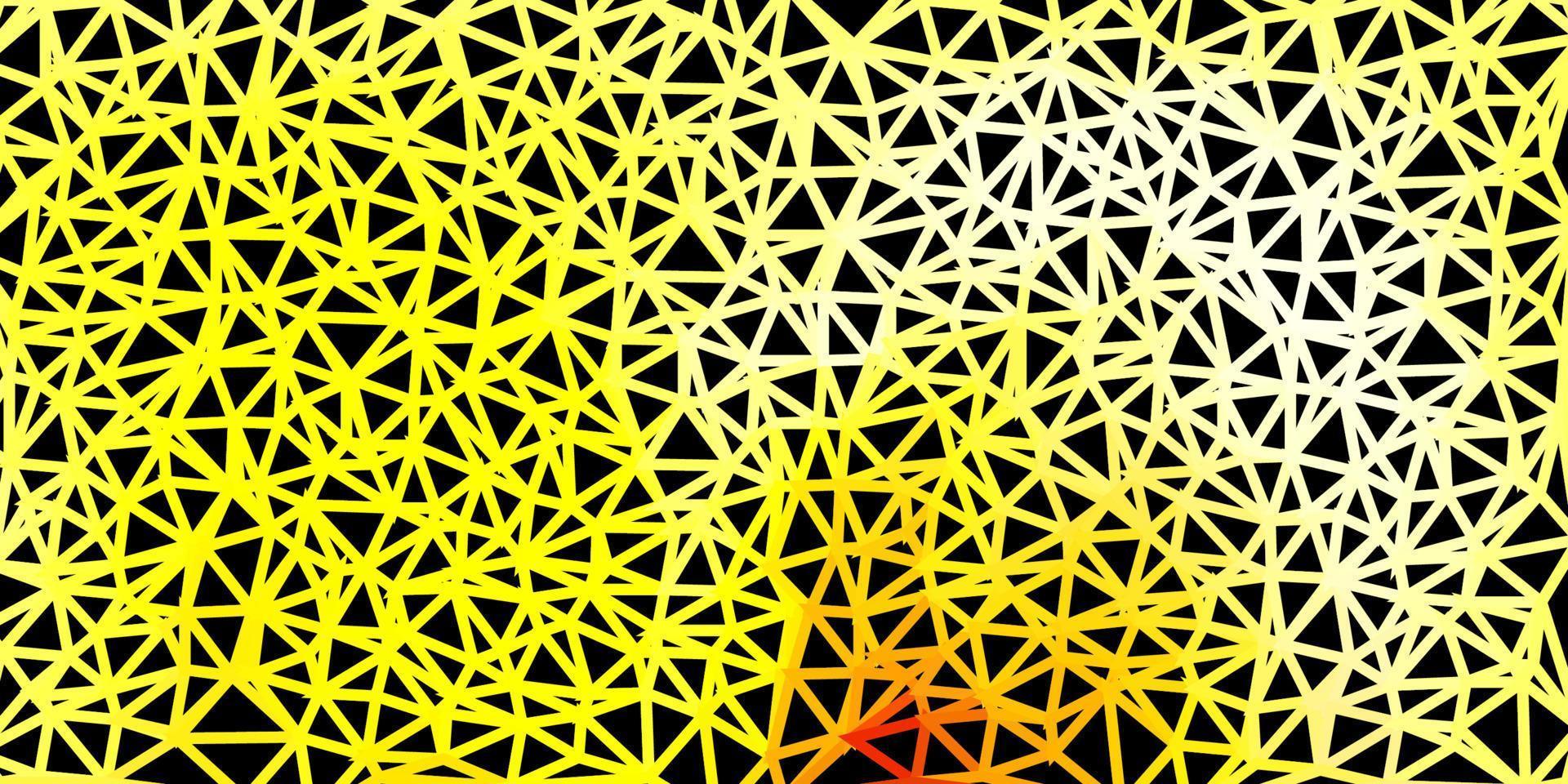 Plantilla de mosaico de triángulo vector amarillo oscuro.