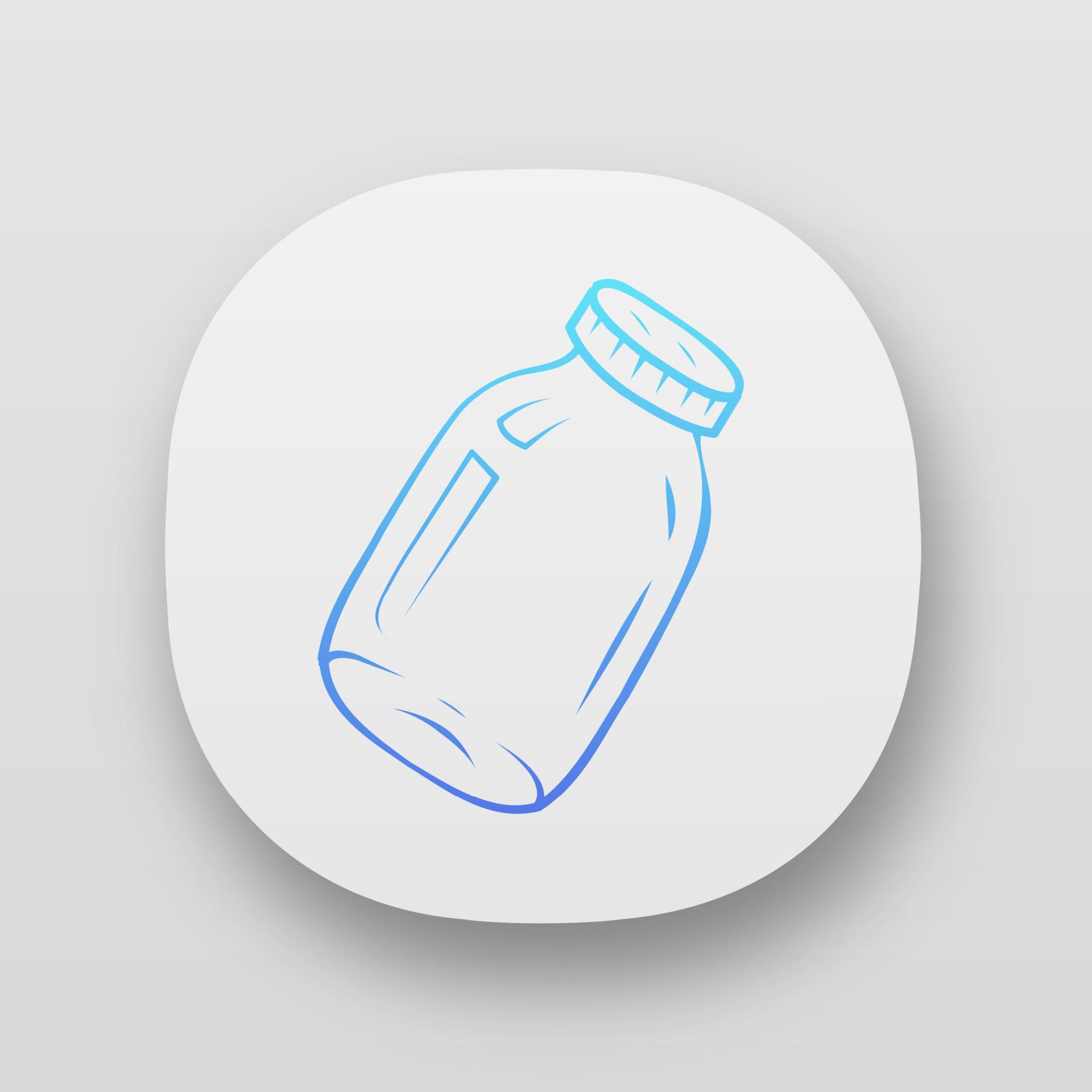 Glass jars app icon. Empty can. Food conservation. Homemade jam, marmalade storage. Canning jar