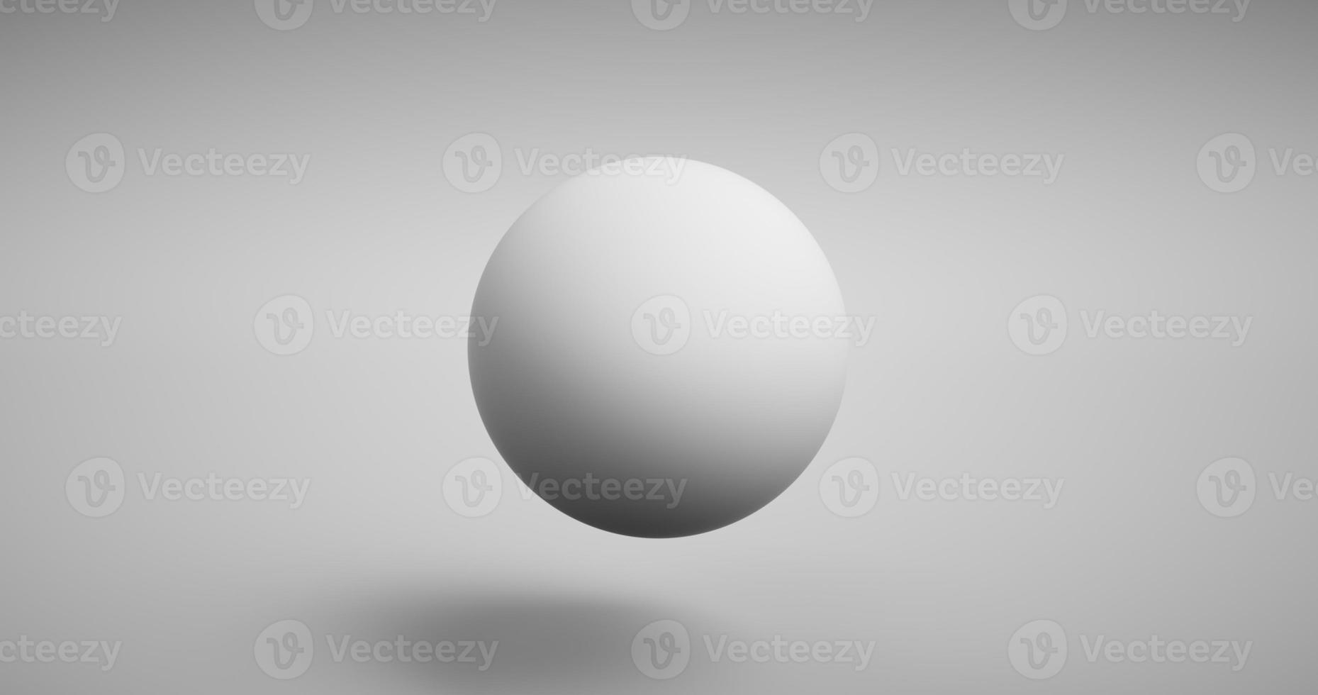 Close up 3D white ball of isolated photo