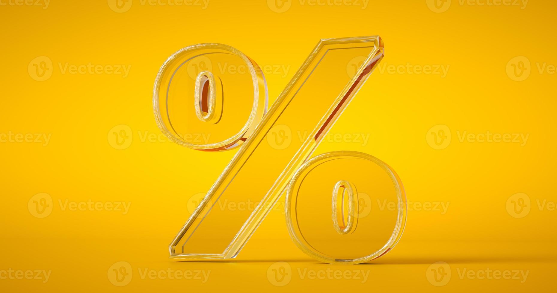 Percentage discount 3D icon. Business sign. photo