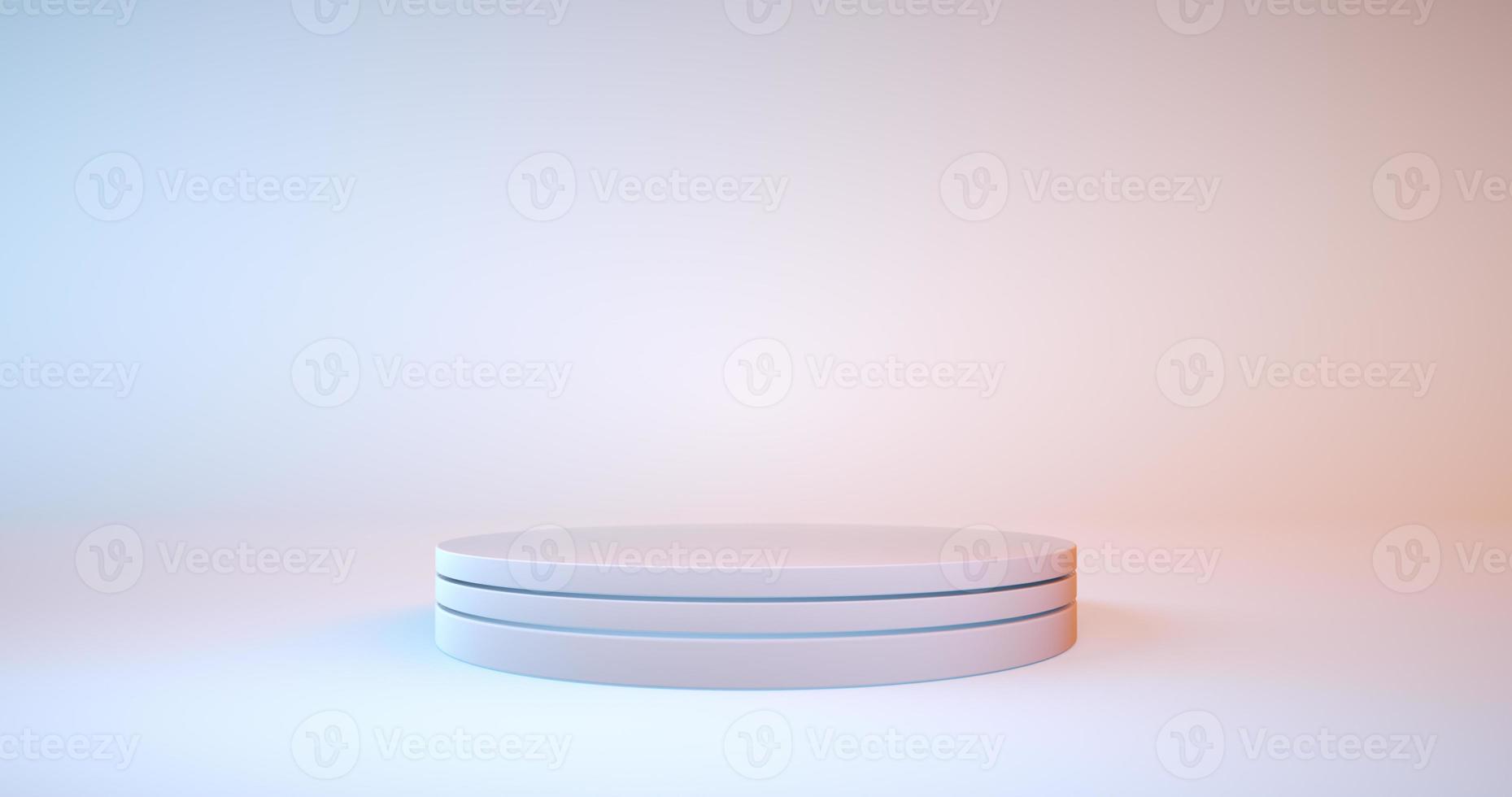 Product stage, minimal product exhibitor background 3d rendering. Stage for platform photo