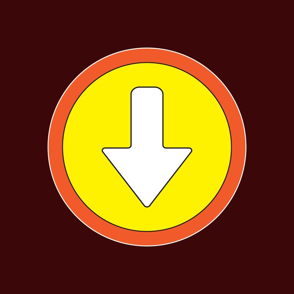 descargar icono ilustración vectorial sobre fondo rojo, estilo moderno vector