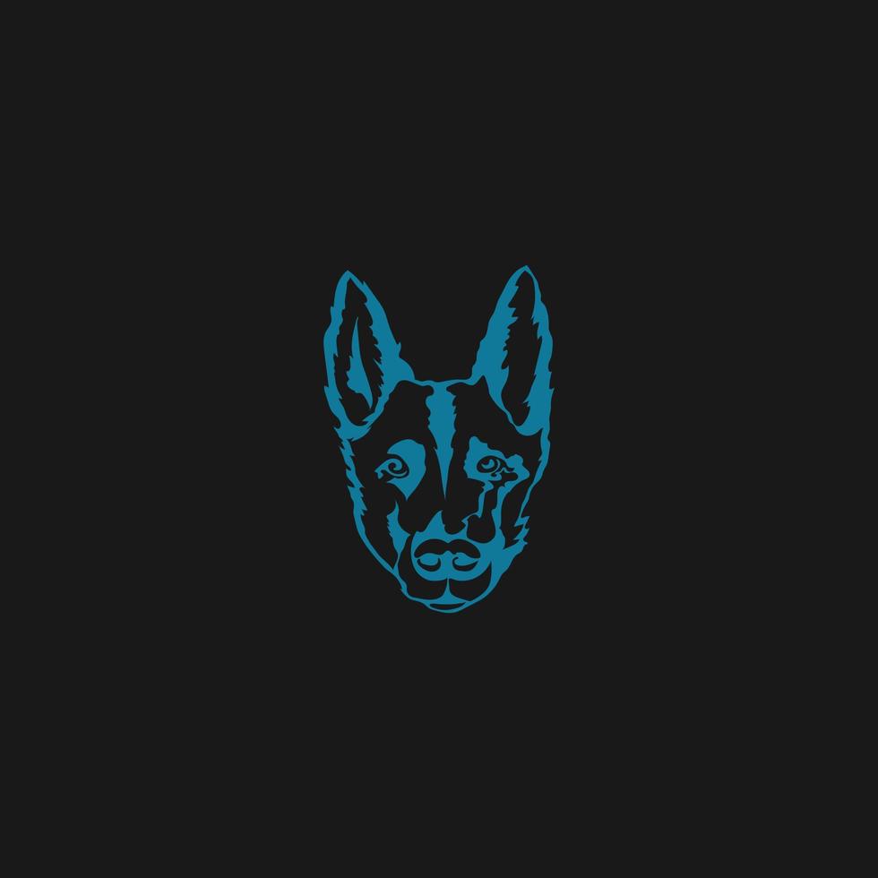 head dog logo designeps vector