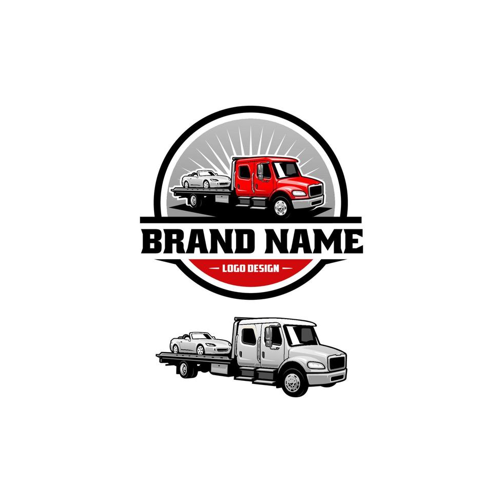 towing truck logo vector