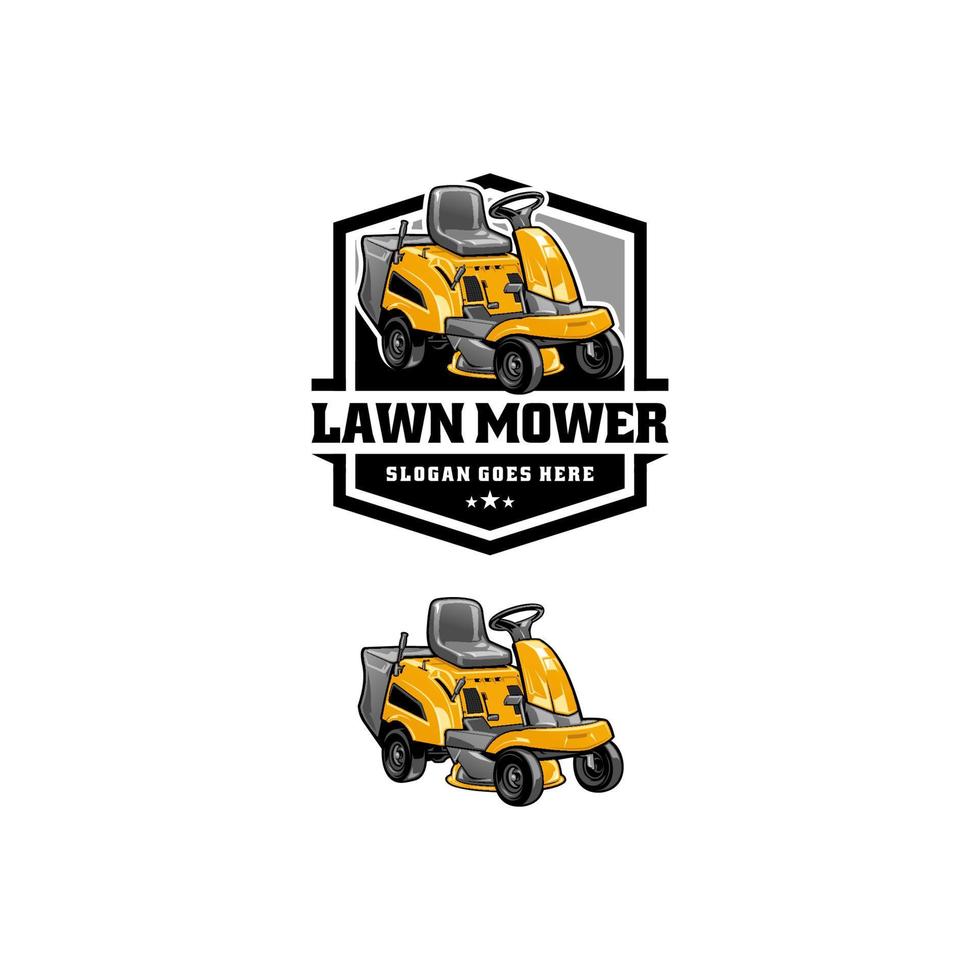 lawn mower isolated logo vector