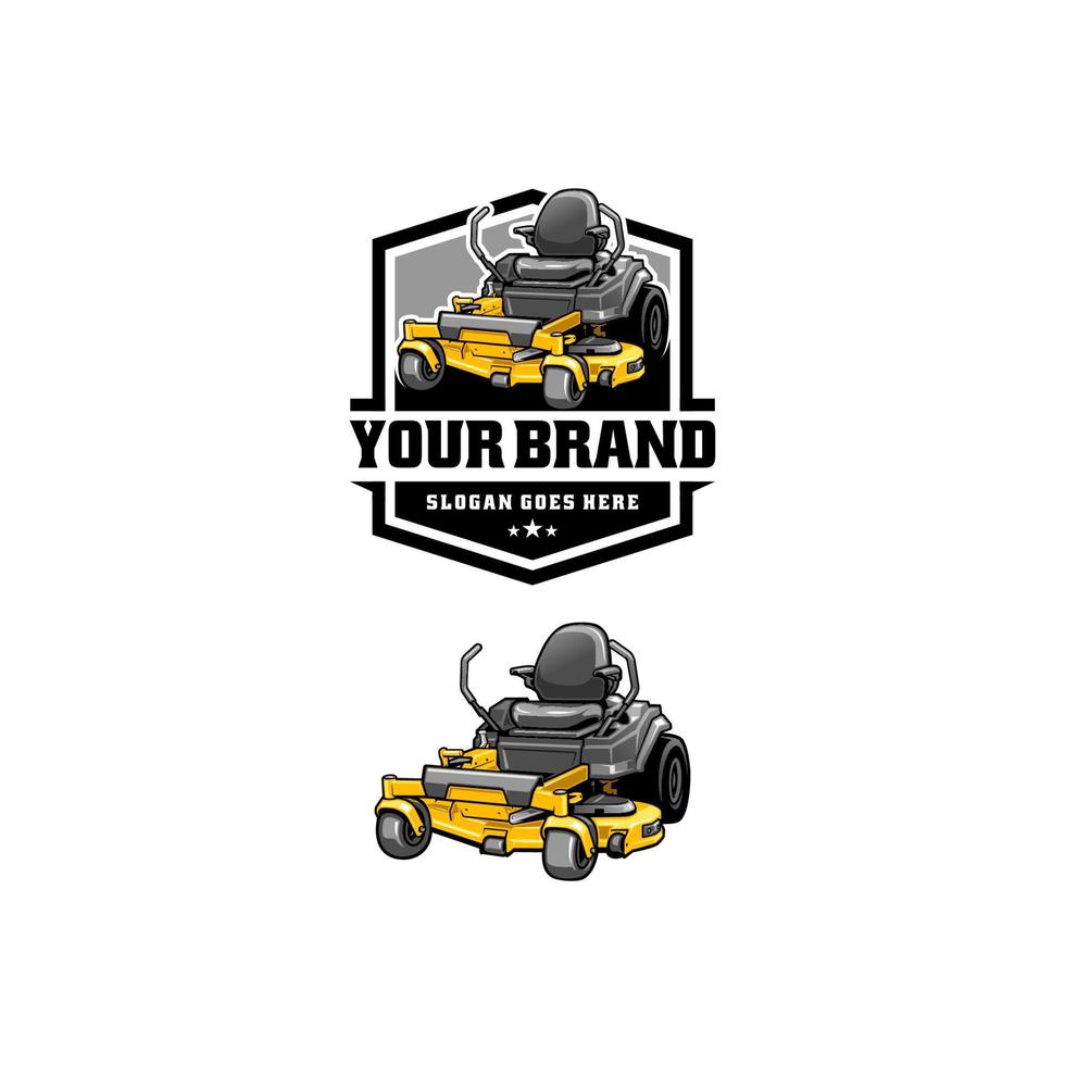 lawn mower isolated logo vector