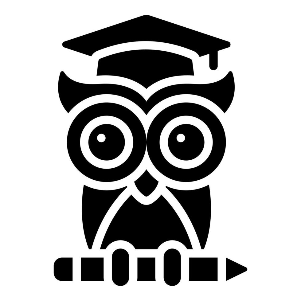 wisdom vector glyph icon, school and education icon