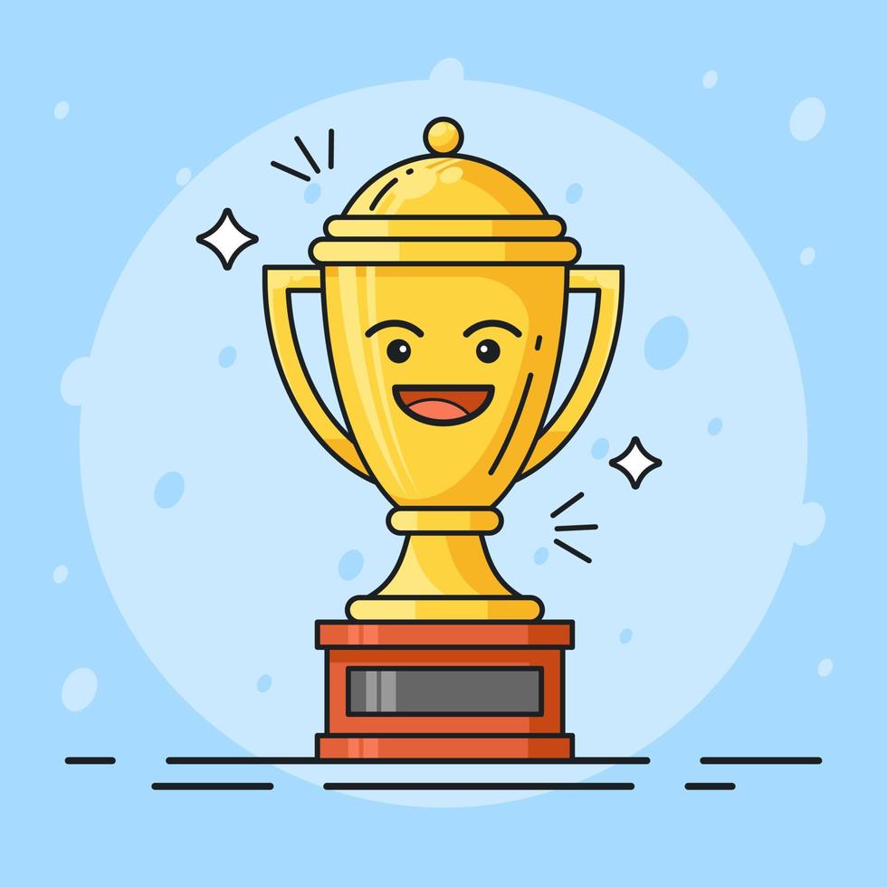 modern trophy, cup vector illustration
