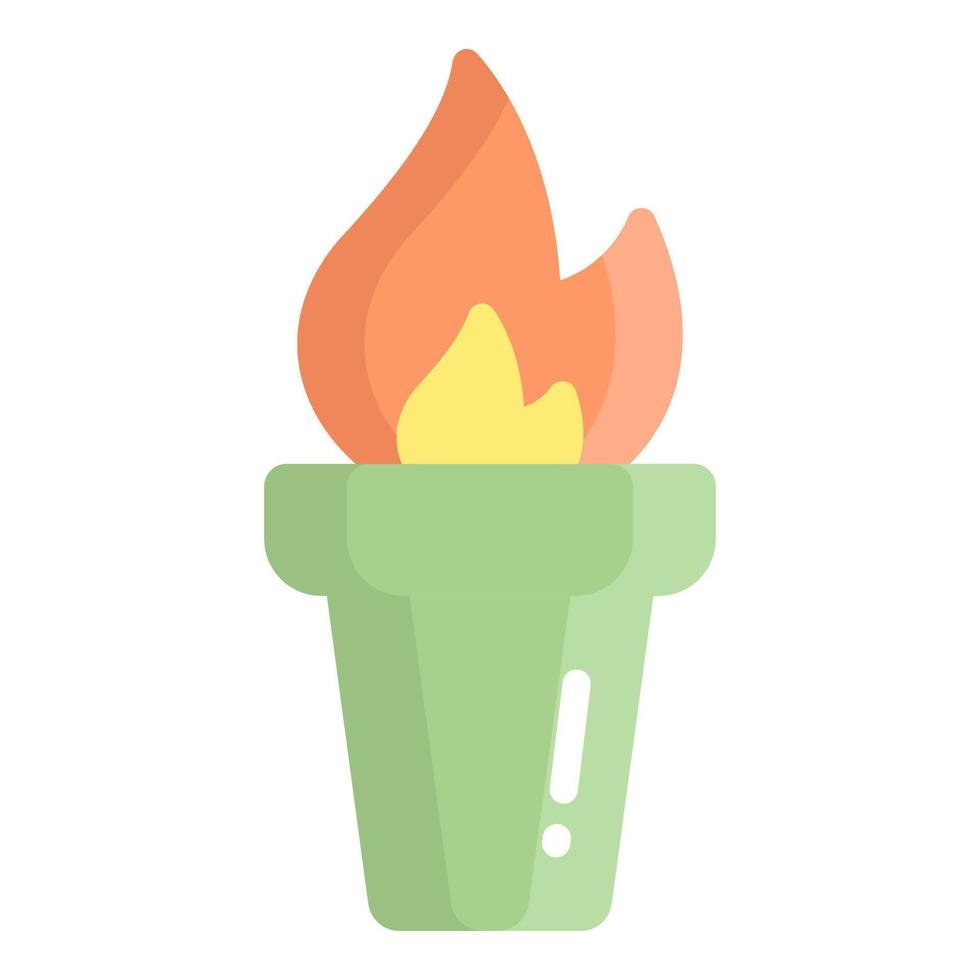 torch vector flat icon, school and education icon