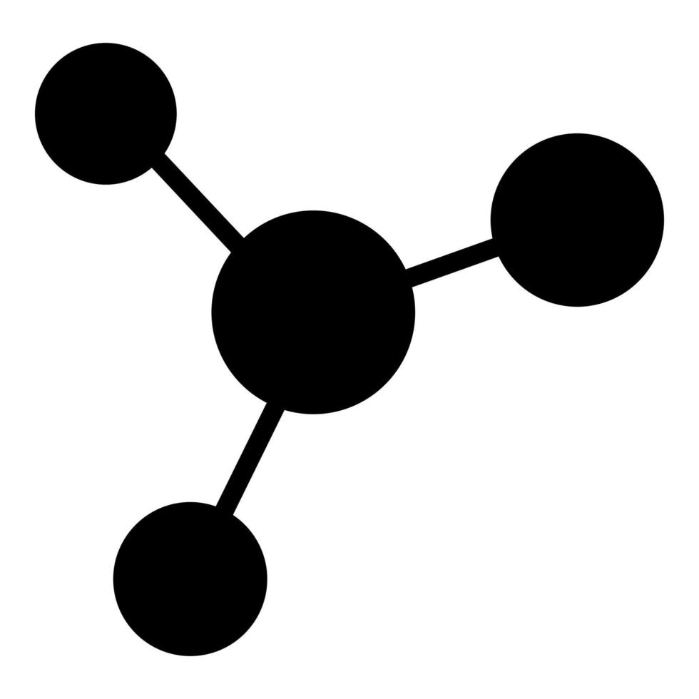 molecules vector icon, school and education icon