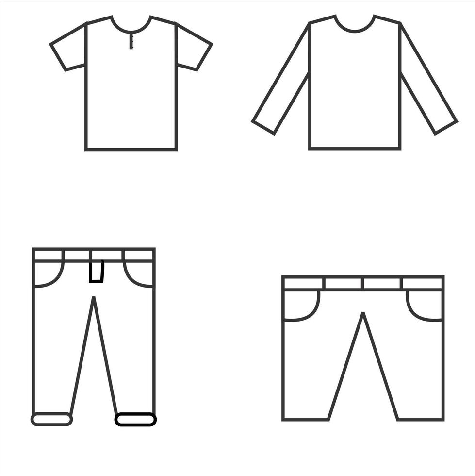 Simple Icon Vector Tshirt Pants Shape Stock Vector (Royalty Free)  1552090763 | Shutterstock