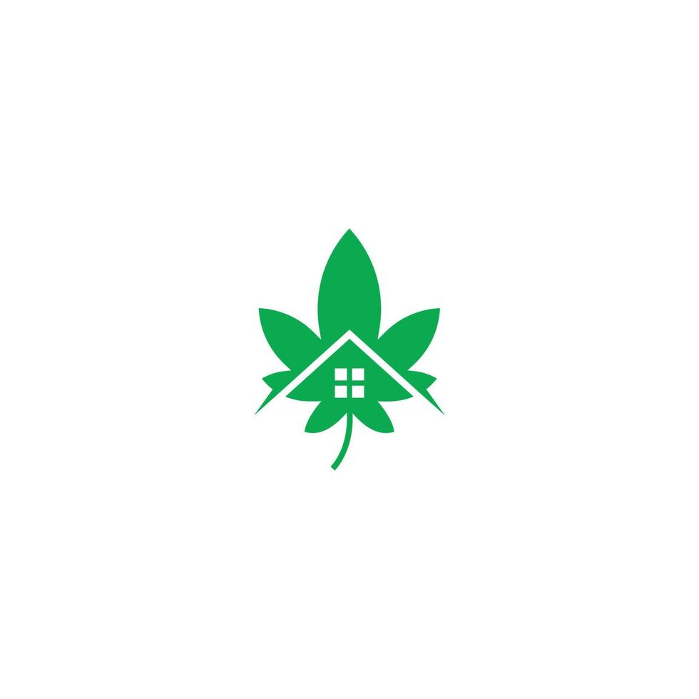 Cannabis home, store. Vector logo icon template