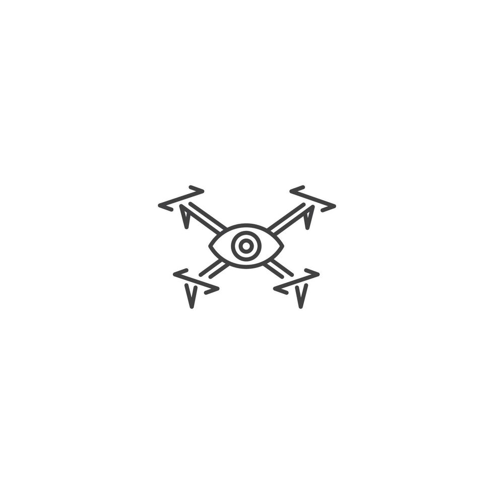 ojo de dron, vista de punto de dron. plantilla de icono de logotipo vectorial vector