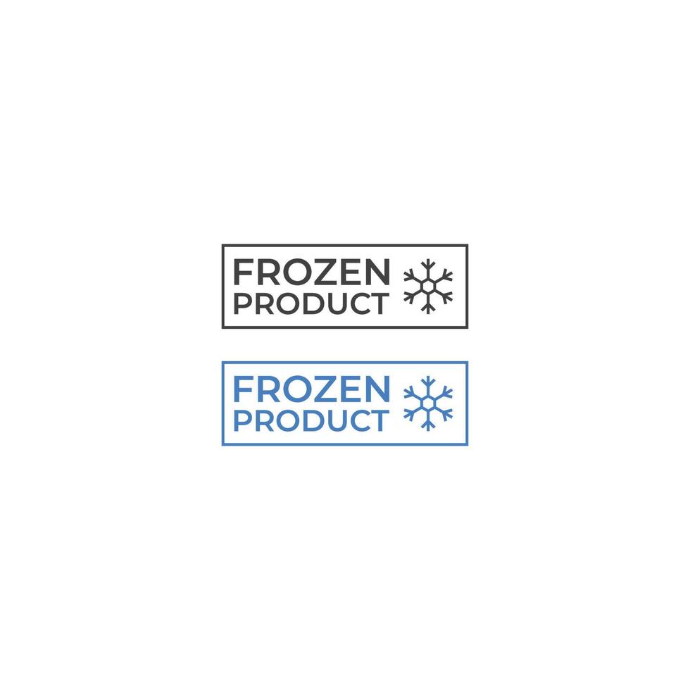 Frozen product label. Vector icon template