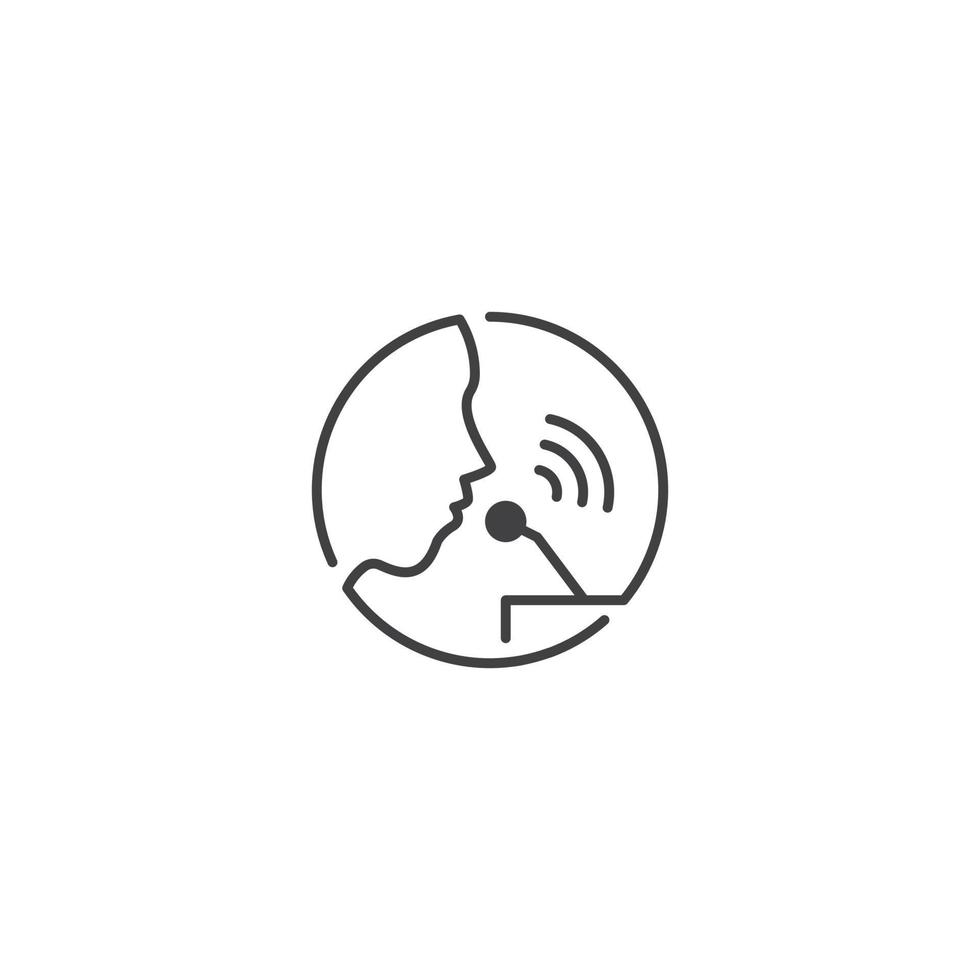Public Speaking, presentation, seminar. Vector icon template