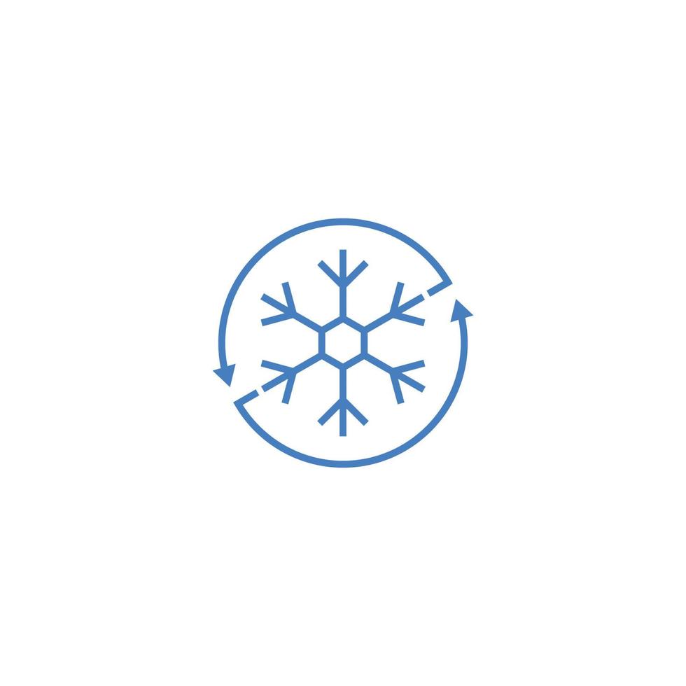 Snowflake with arrow rotation. Vector icon template 7381345 Vector Art ...