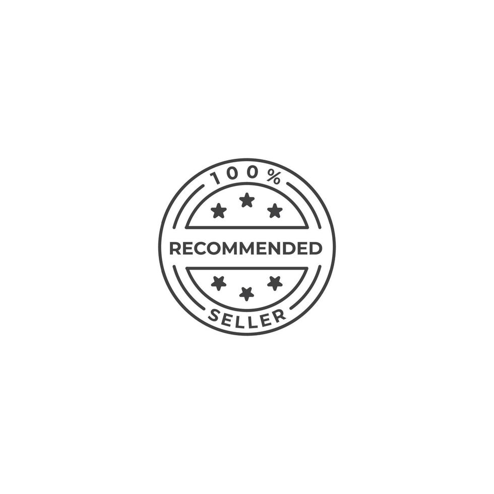 Trusted, recommended seller stamp. Vector logo icon template