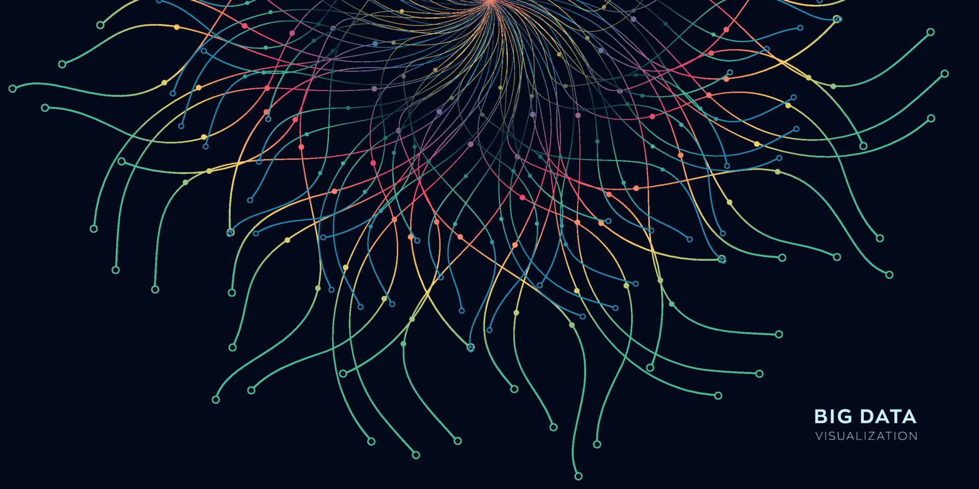 Abstract data technology background connected with lines and dots ...
