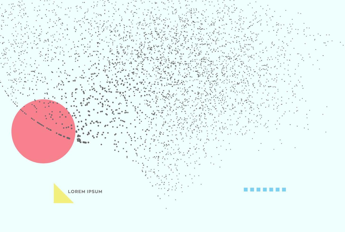 Abstract data technology background connected with lines and dots. vector